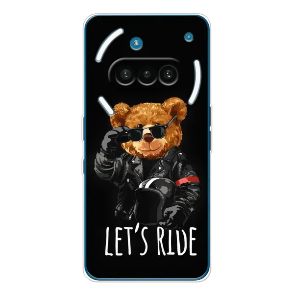 Чехол с рисунком «Модный Мишка» для Nothing Phone (3a)