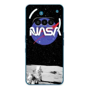 Силиконовый бампер с принтом "Наса" на Nothing Phone (3a) (Nasa на луне)