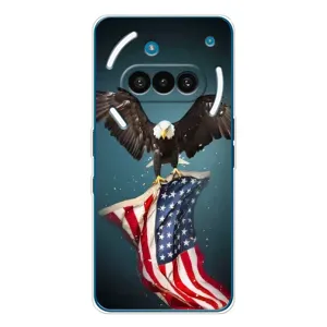 Чехол Флаг USA для Nothing Phone (3a) (Орел и флаг)