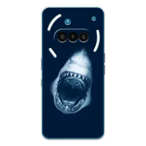 Силиконовый бампер с картинкой животных для Nothing Phone (3a) (Пасть Акулы)