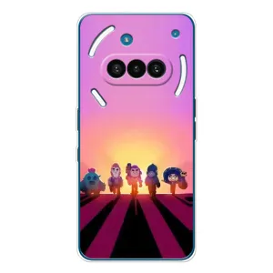 Силіконовый Чохол на Nothing Phone (3a) з картинкою Brawl Stars (Персонажі на заході сонця)
