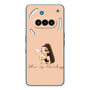 Силиконовый Чехол на Nothing Phone (3a) с картинкой Стильных Девушек (С собакой)
