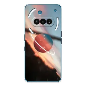 Чехол (ТПУ) с планетами на Nothing Phone (3a) (Сатурн)