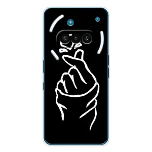 Чехлы (Знак сердечка) на Nothing Phone (3a) (Сердце на черном)