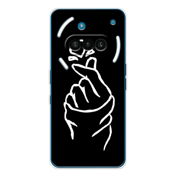 Чехол с рисунком «Сердце на черном» для Nothing Phone (3a) Чехол с рисунком «Сердце на черном» для Nothing Phone (3a)