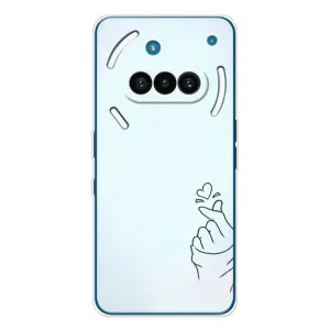 Чехлы (Знак сердечка) на Nothing Phone (3a) (Сердце на голубом)