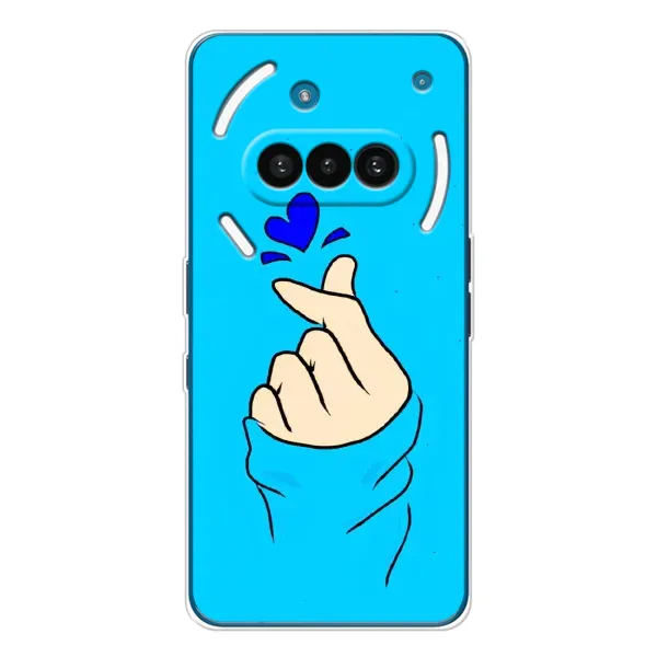Чехол с рисунком «Сердце на синем» для Nothing Phone (3a) Чехол с рисунком «Сердце на синем» для Nothing Phone (3a)