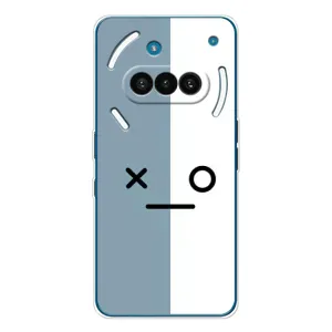 Силиконовые Чехлы (смешные стикеры) для Nothing Phone (3a) (Серо-белый)