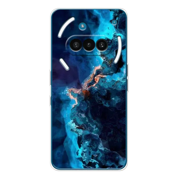 Чехол с рисунком «Синий мрамор» для Nothing Phone (3a) Чехол с рисунком «Синий мрамор» для Nothing Phone (3a)