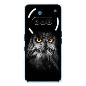 Чехлы с принтом СОВЫ для Nothing Phone (3a) (Сова на чёрном)
