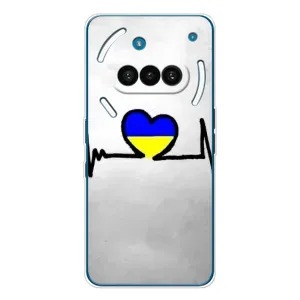 Силиконовый Чехол на Nothing Phone (3a) (Я-Украина) (Украинская кардиограмма)