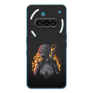 Чохол з картинкою "Герой Pubg" на Nothing Phone (3a) (В полум'ї)