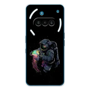 Силиконовый Чехол с принтом "Космонавты" на Nothing Phone (3a) (В руках земля)