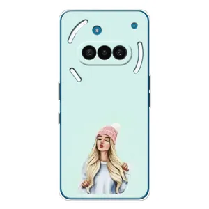 Силиконовый Чехол на Nothing Phone (3a) с картинкой Стильных Девушек (В шапке)