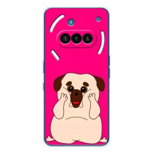 Чехол (ТПУ) Милые собачки для Nothing Phone (3a) (Веселый Мопсик)