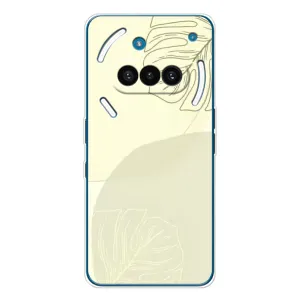 Чехол цветочный дизайн для Nothing Phone (3a) (Зелёный фон)