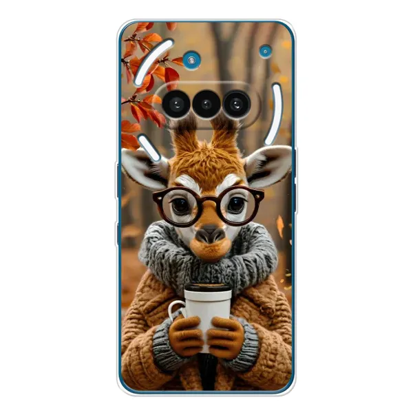 Чехол с рисунком «Жираф с кофе» для Nothing Phone (3a) Чехол с рисунком «Жираф с кофе» для Nothing Phone (3a)