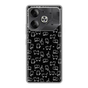 Чохол на тематику: Коти для Nothing Phone (4a) Pro (Котики на чорному)