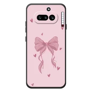 Чехол банты для Nothing Phone (4a) (Бант на розовом)
