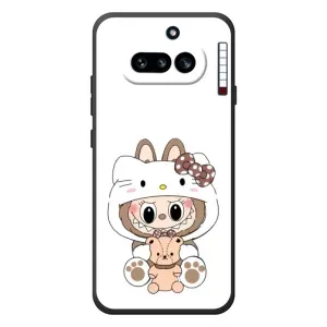 Чехол с принтом Лабубу для Nothing Phone (4a) (Белый Лабубу)