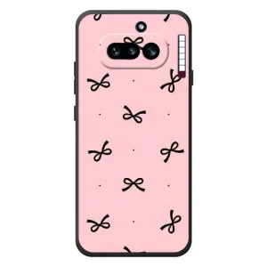Чехол банты для Nothing Phone (4a) (Черные бантики)
