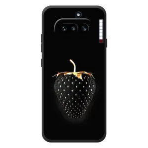 Чехол с изображением вкусной еды для Nothing Phone (4a) (Чёрная клубника)