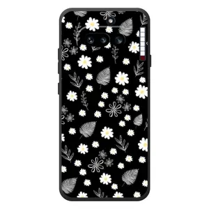 Чехлы с тематикой "ЦВЕТЫ" на Nothing Phone (4a) (цветение на чорном)