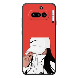 Силіконовый Чохол на Nothing Phone (4a) з картинкой Модных девушек (Дівчина Nike)