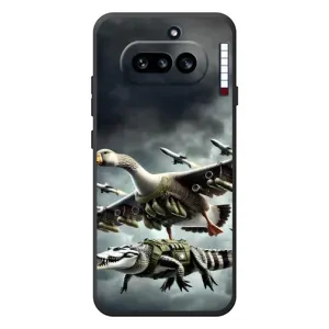Чехол с мемами тралалело тралала для Nothing Phone (4a) (Гусини и крокодило)