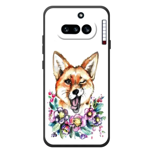 Чехол с рисунком «Хитрая лиса» для Nothing Phone (4a)