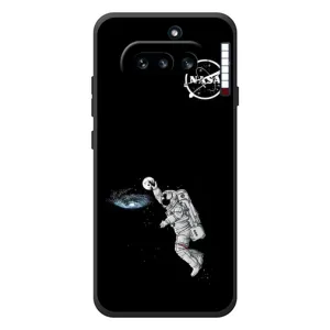 Силиконовый бампер с принтом "Наса" на Nothing Phone (4a) (Космонавт баскетболист)
