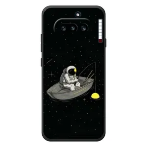 Силиконовый Чехол с принтом "Космонавты" на Nothing Phone (4a) (Космонавт на рыбалке)