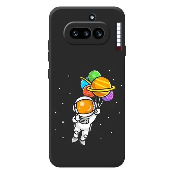 Чехол с рисунком «Космонавт с шариками» для Nothing Phone (4a) Чехол с рисунком «Космонавт с шариками» для Nothing Phone (4a)