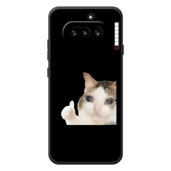 Чехол с рисунком «Кот в слезах» для Nothing Phone (4a) Чехол с рисунком «Кот в слезах» для Nothing Phone (4a)