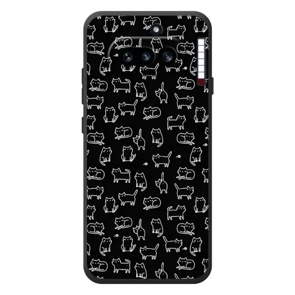Чехол с рисунком «Котики на черном» для Nothing Phone (4a) Чехол с рисунком «Котики на черном» для Nothing Phone (4a)
