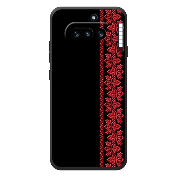 Чехол с рисунком «Красная Вышиванка» для Nothing Phone (4a) Чехол с рисунком «Красная Вышиванка» для Nothing Phone (4a)