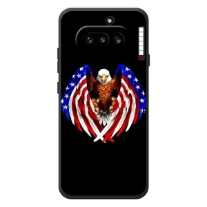 Чехол Флаг USA для Nothing Phone (4a) (Крылья США)