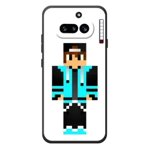 Чохли для Nothing Phone (4a) (Персонажі МайнКрафт) (Хлопчик у блакитному)