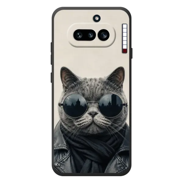 Чехол с рисунком «Модный кот» для Nothing Phone (4a) Чехол с рисунком «Модный кот» для Nothing Phone (4a)