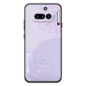 Чехол цветочный дизайн для Nothing Phone (4a) (Монстера фиолетовая)
