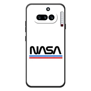 Силиконовый бампер с принтом "Наса" на Nothing Phone (4a) (NASA на белом фоне)