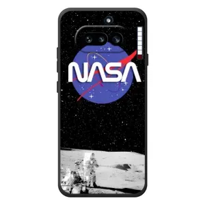 Силиконовый бампер с принтом "Наса" на Nothing Phone (4a) (Nasa на луне)
