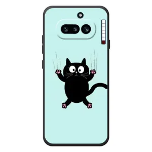 Силиконовый чехол с котиком для Nothing Phone (4a) (Падающий кот)