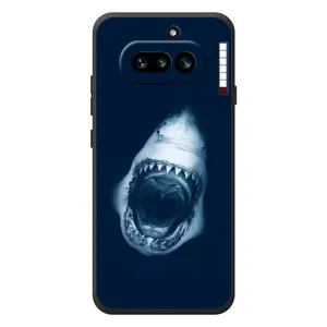 Силиконовый бампер с картинкой животных для Nothing Phone (4a) (Пасть Акулы)