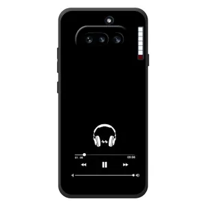 Чехол с картинками на черном фоне для Nothing Phone (4a) (Плеер)