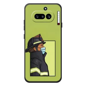 Силиконовый бампер (Работники) на Nothing Phone (4a) (Пожарник)