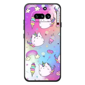 Чехол Unicorn на Nothing Phone (4a) (Радуга и Единорог)