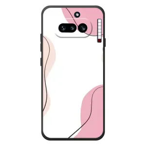 Чехол цветочный дизайн для Nothing Phone (4a) (Розовый фон)