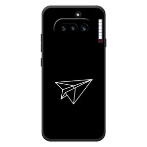 Чехол с картинками на черном фоне для Nothing Phone (4a) (Самолетик)