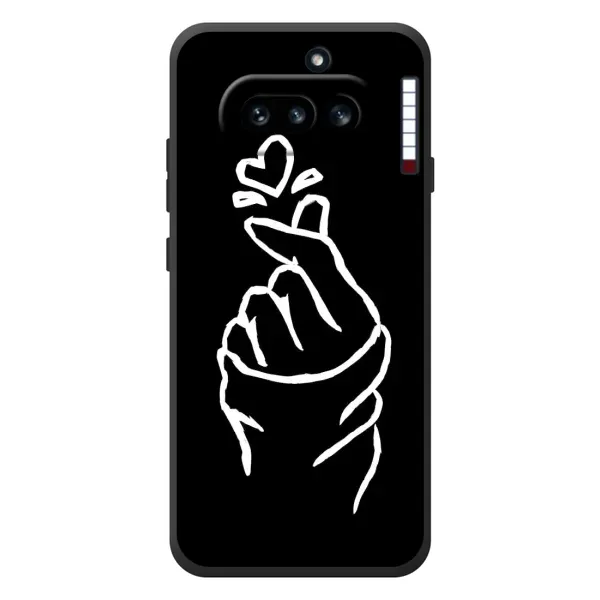 Чехол с рисунком «Сердце на черном» для Nothing Phone (4a) Чехол с рисунком «Сердце на черном» для Nothing Phone (4a)